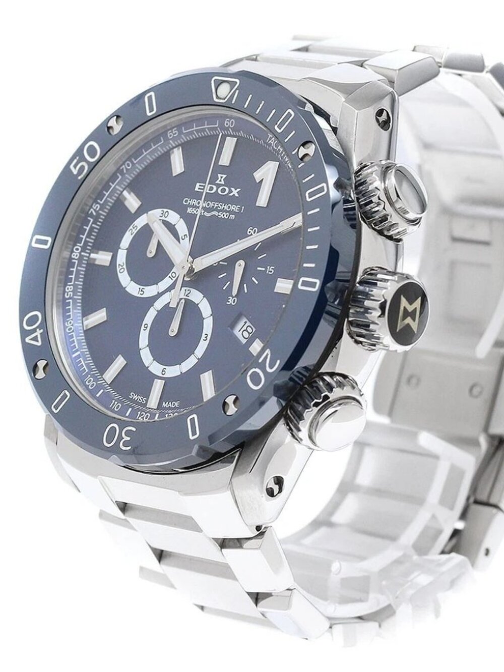 EDOX Chrono Offshore 1 Chronograph 10221 Navy Dial Quartz Men's Watch_952487